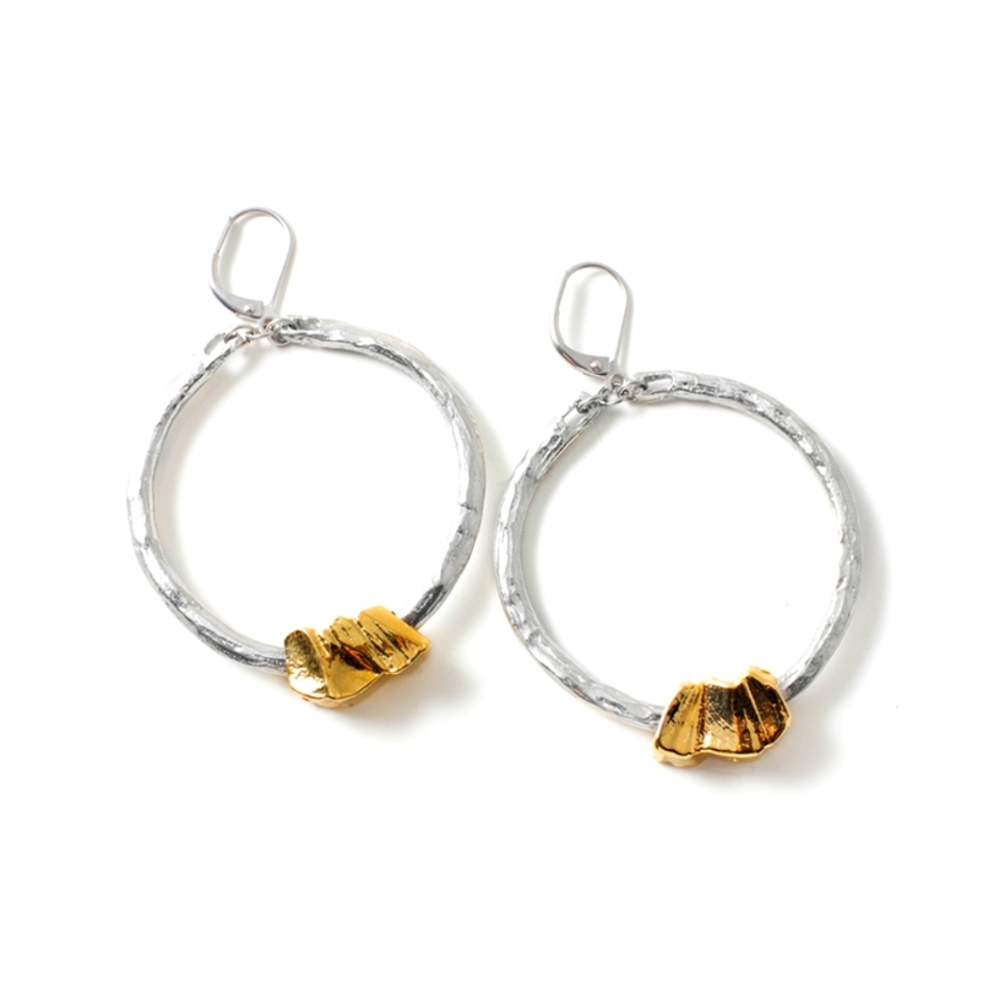 Beautiful Anne Marie Chagnon hoop earrings.
